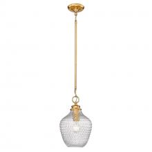  1088-M MBG-CLR - Adeline MBG Medium Pendant in Modern Brushed Gold with Clear Glass Shade